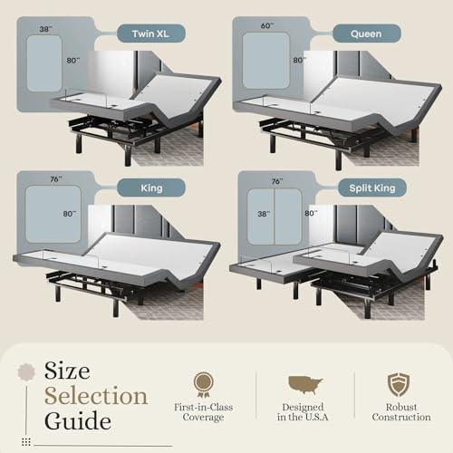 Sven & Son Classic Adjustable Bed Base Split King with Hybrid Spring Mattress I50028
