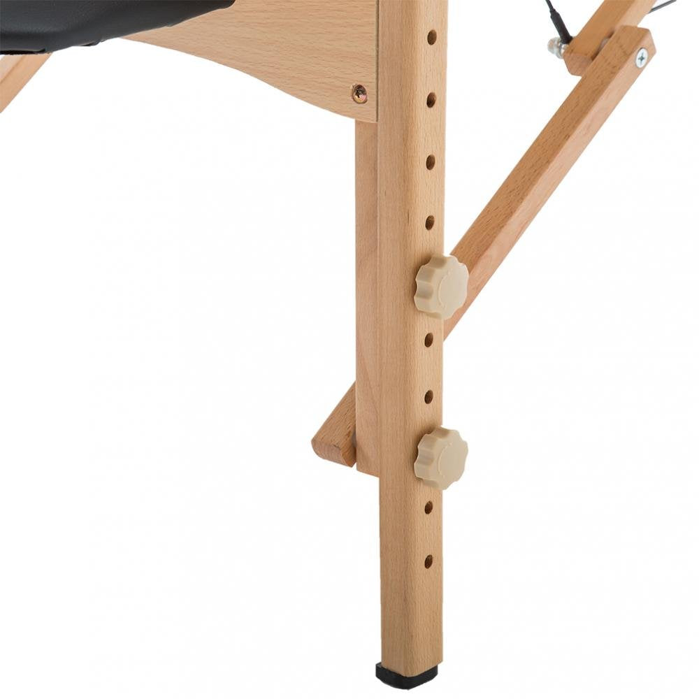 2" Pad 84" Black Massage Table with Carry Case Y359864