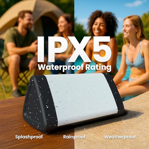 OontZ Angle 3 Portable Bluetooth 5.4 Speaker, IPX5 Water-Resistant, Black V1239