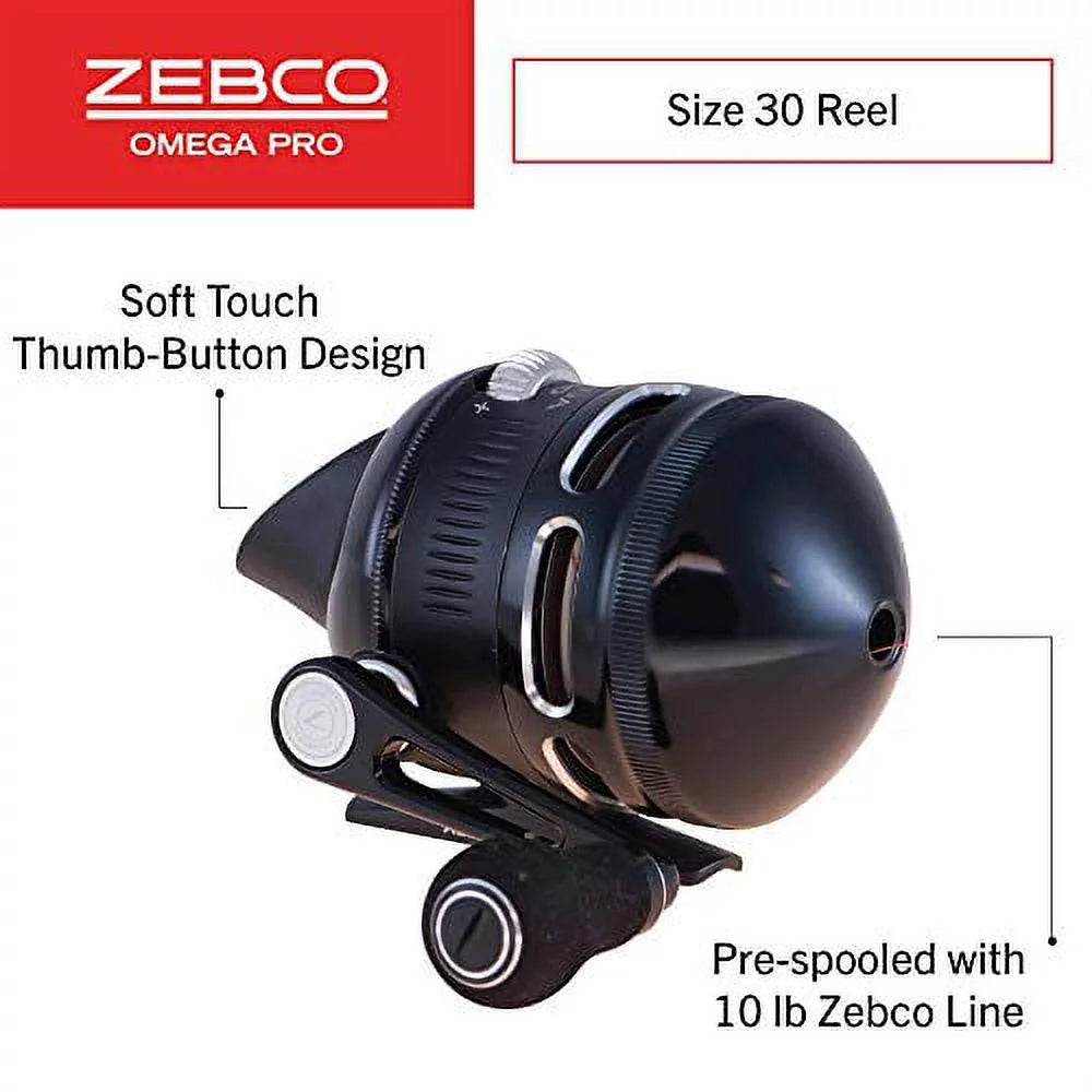 Zebco Omega Pro Spincast Fishing Reel, Size 20, Left or Right-Hand Retrieve V2972
