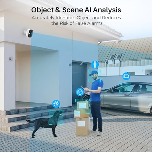 Solar Security Camera Wireless Outdoor 2K with AI Motion Detection L465