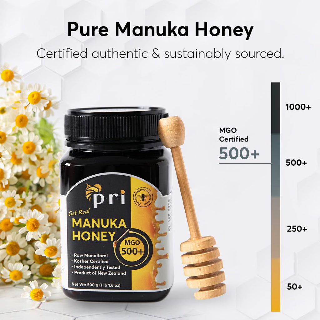 PRI Manuka Honey MGO 500+ 1.1LB Raw Monofloral New Zealand D642494