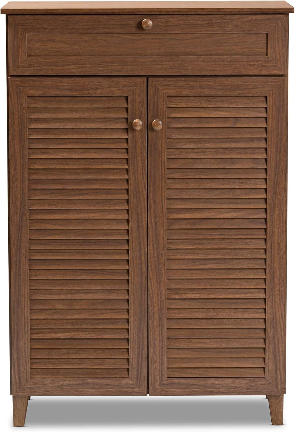 Baxton Studio Shoe Cabinet, Walnut X705466