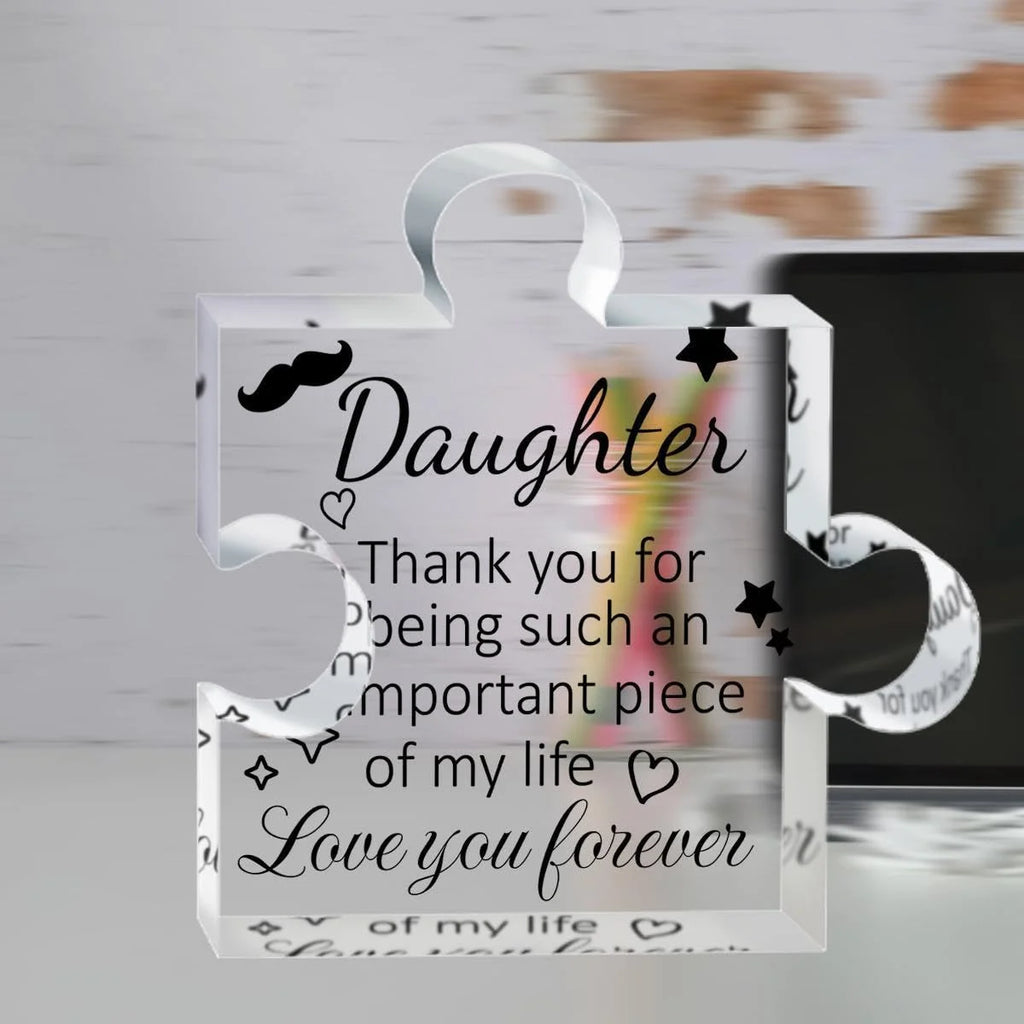 Acrylic Desk Plaque Gift for Daughter "You Will Always Be My Baby Girl" from Mom Dad L416