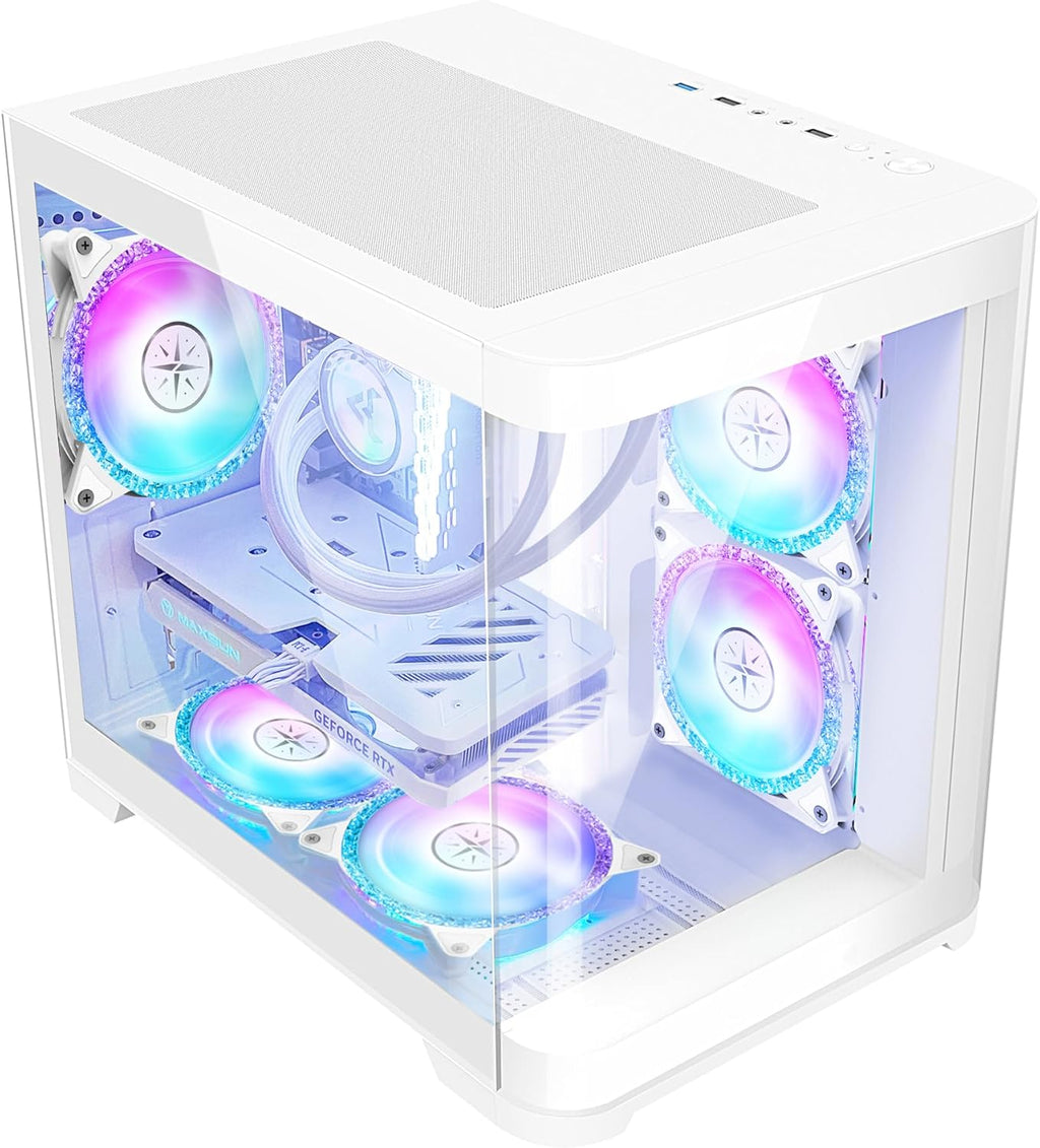Poseidon White Gaming PC Desktop AMD Ryzen 7 5700X RTX 4060 32GB DDR4 2TB SSD Windows 11 Pro L839