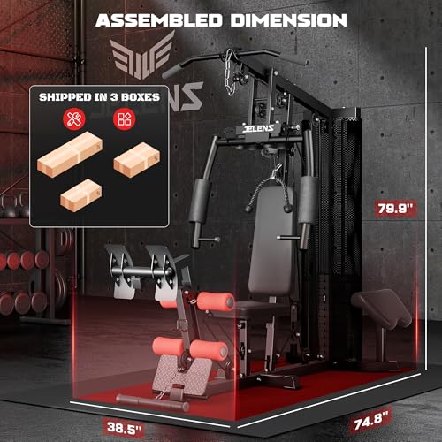 H11 Home Gym Equipment with 150LBS Weight Stack and Pulley System V316198