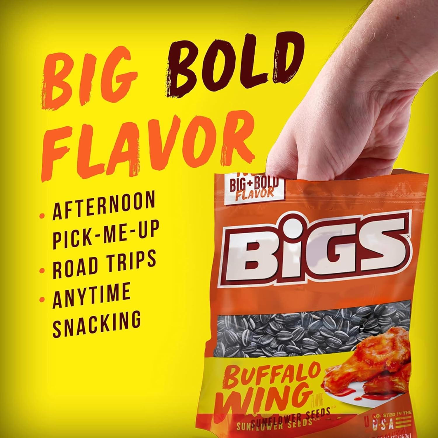 Bigs Sunflower Seeds Spicy Variety Pack of 3 with Baseball Card X356