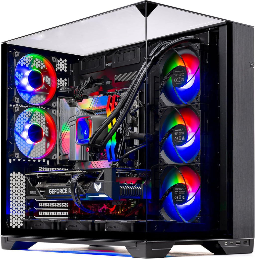 Skytech O11V Gaming PC Desktop, Ryzen 7 7700X 4.5 GHz (5.4GHz Turbo Boost), NVIDIA RTX 4070 Ti Super 16GB GDDR6X, 1TB Gen4 SSD, 32GB DDR5 RAM 5600 RGB, 750W Gold PSU, ARGB AIO, Wi-Fi, Win 11 Home