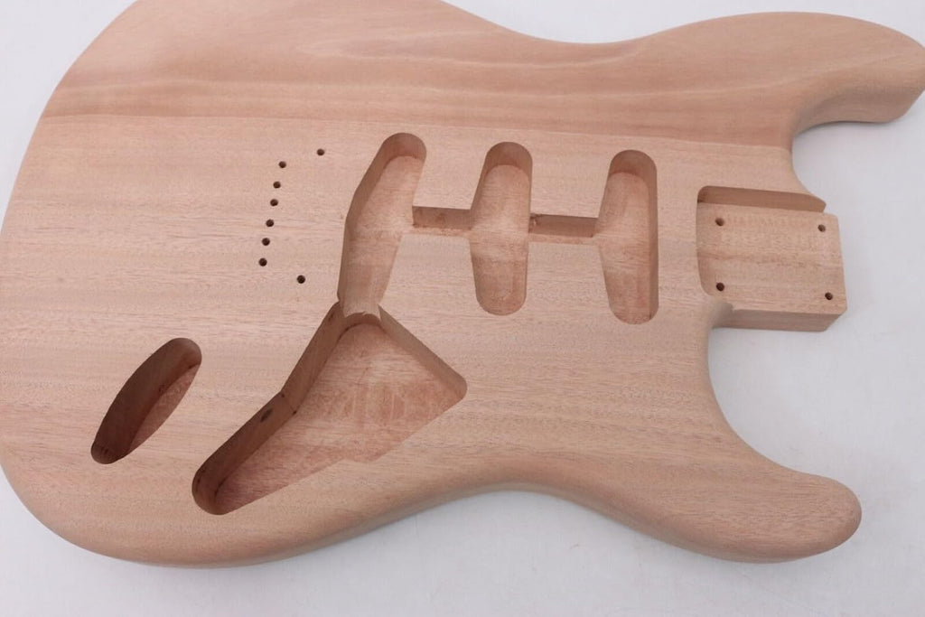 Mahogany Unfinished SSS Electric Guitar Body Blank R3338
