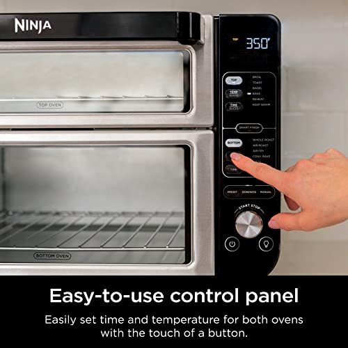 Ninja DCT451 12-in-1 Smart Double Oven with FlexDoor, Stainless Steel P340