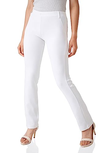 Yogipace Women's Straight Leg Yoga Dress Pants with Belt Loops H62689