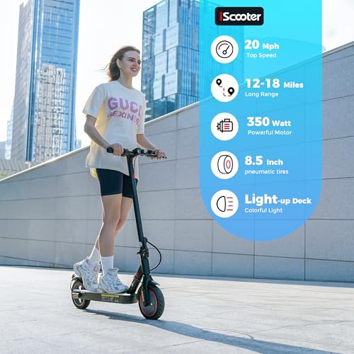 iScooter Electric Scooter for Adults, Long Range Commuting with Cruise Control F733591