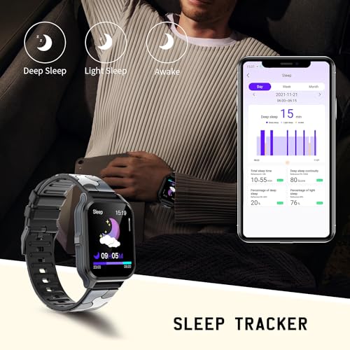 Smart Watch with Bluetooth Call, 1.83" Touch Screen, Fitness Tracker for Men Women W4275