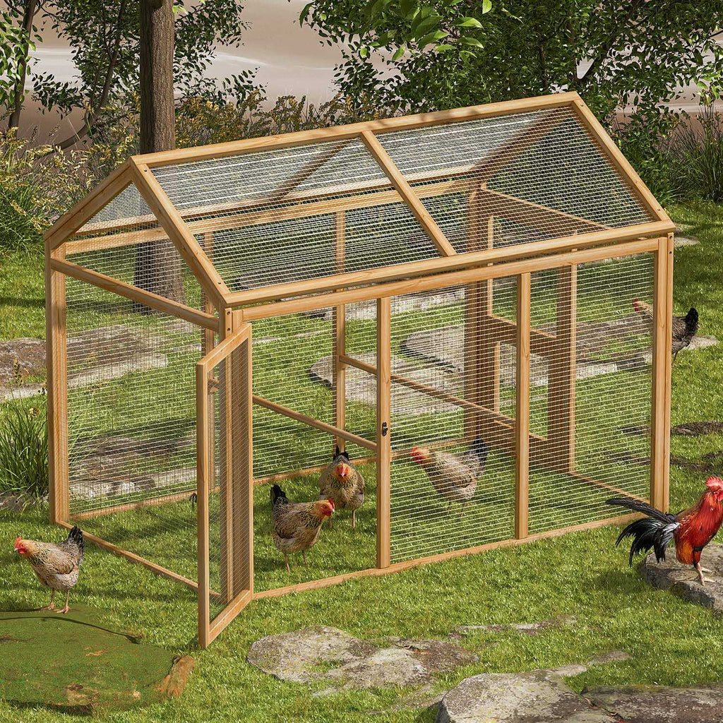 MoNiBloom Outdoor Chicken Coop Large Hen House with Roosting Rods I3636