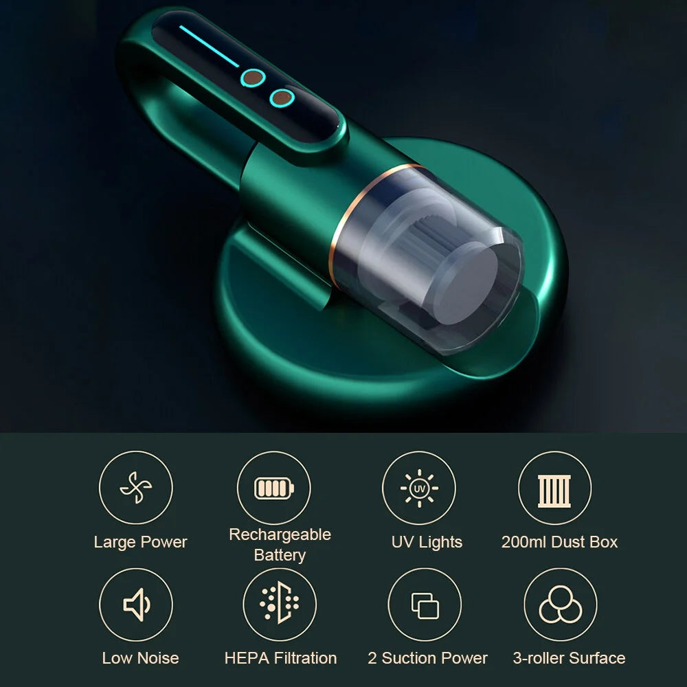 Mattress Vacuum Cleaner with HEPA Filtration and UV Lamp G2446