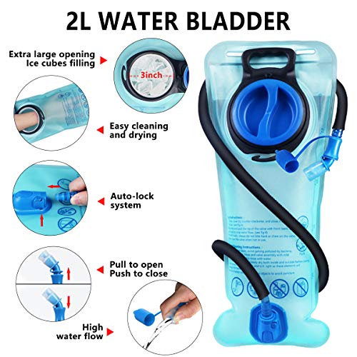 Hydration Backpack with 2L Insulated Water Bladder for Running, Cycling, Hiking S9543