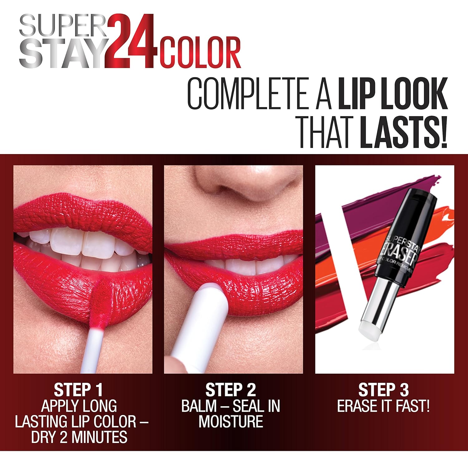 Maybelline Super Stay 24 2-Step Liquid Lipstick, Merlot Armour, 1 oz (Pack of 2) A165299
