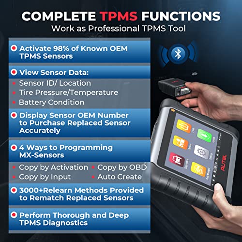 Autel MaxiCOM MK808S-TS TPMS Check and Relearn Tool Z829