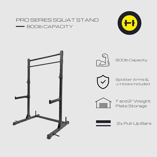 HulkFit Pro Series Power Cage Weight Rack with 2 Pull Up Bars for Home Gym R22743