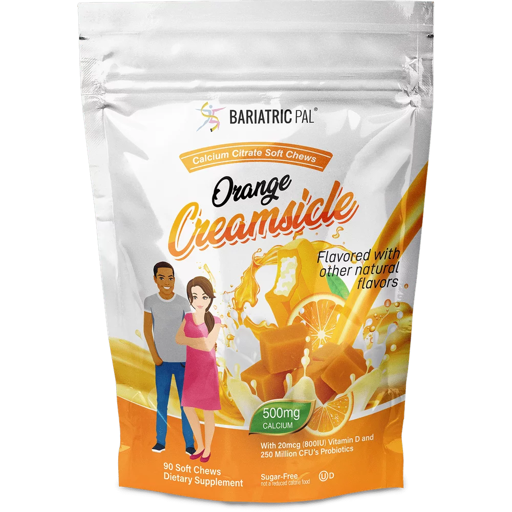 BariatricPal Duodenal Switch Vitamin Pack - Mixed Berry Chewable Multivitamin with Iron & Orange Creamsicle Calcium Citrate Soft Chews K16315
