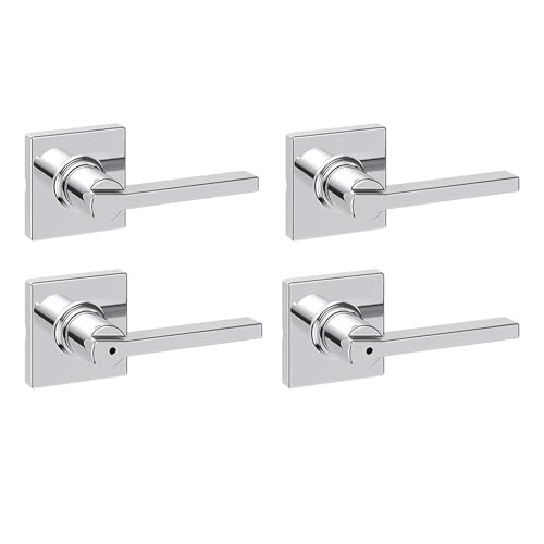 Kwikset Casey Interior Privacy Door Handle with Lock 10 Pack, Matte Black G103018