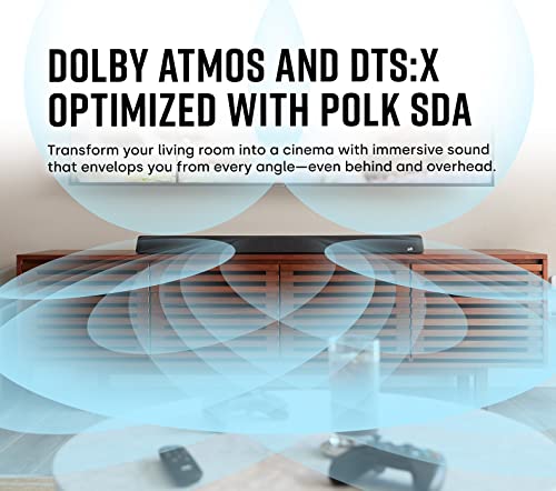 Polk MagniFi Max AX 5.1.2 Sound Bar with Wireless Subwoofer, Dolby Atmos, Black Y598