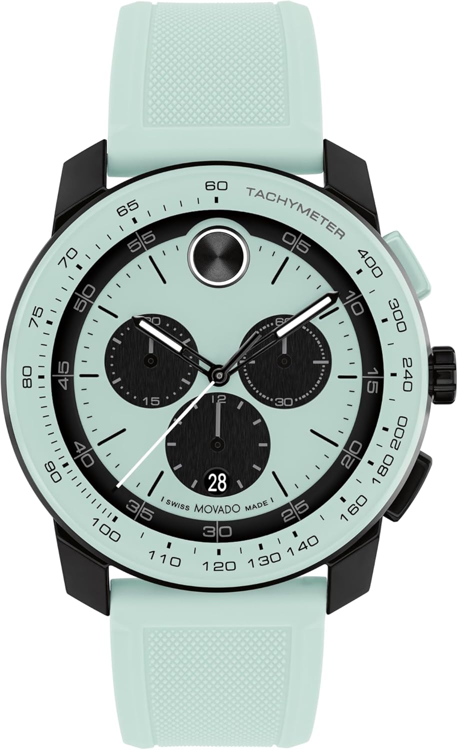 Movado Bold TR90 Men's Sport Watch - Swiss Quartz Chronograph Movement, Silicone Strap - 3 ATM Water Resistance - Luxury Fashion Timepiece for Him - 42mm