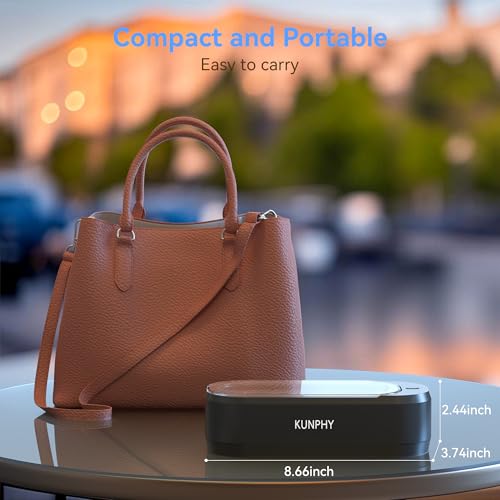KUNPHY Ultrasonic Jewelry Cleaner, 12oz 46KHz, One-Touch Operation, White W240