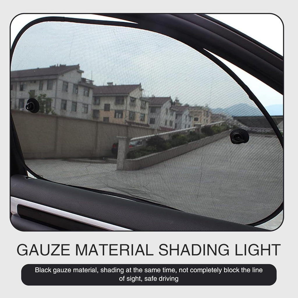 Car Side Window Sun Shade 2 Pack, Breathable Mesh, Black L2279