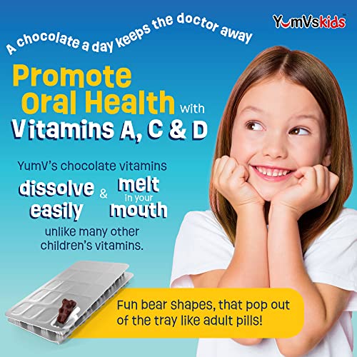 YUM-V'S Kids Multivitamin Chewable Chocolate Bears, 60 Count P944349
