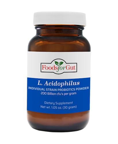Lactobacillus Acidophilus Probiotic Powder 200 Billion cfu's | Digestive & Immune Support | High Potency | L. Acidophilus (30 Grams)