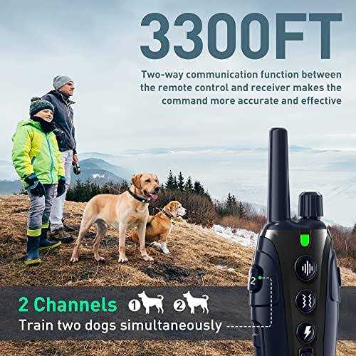 Nikketta Dog Shock Collar with Flashing Light for Night Walks, 4000FT Training Range G392