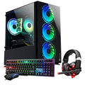 Gaming PC Desktop Tower - Intel i7 Quad Core Processor Upto 4.0GHz - 32GB DDR4 RAM 1TB SSD - AMD Radeon RX 580 8GB GDDR6 - RGB Keyboard Mouse - WiFi Ready - Windows 10 Pro