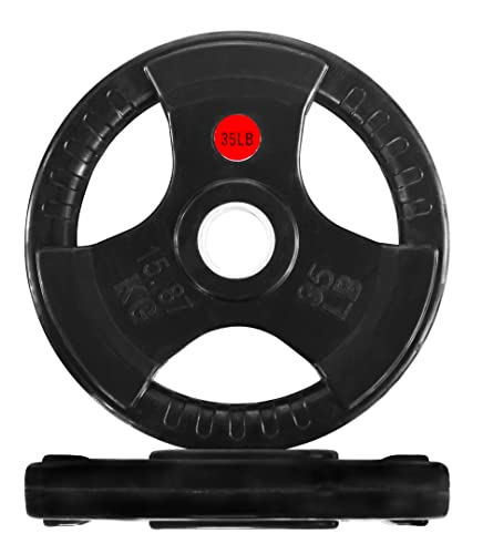 Olympic Cast Iron Weight Plates for Strength Training, Multiple Sizes S1890