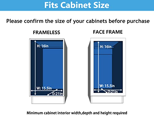 LOVMOR 2 Tier Pull Out Cabinet Organizer for Kitchen Storage B18505