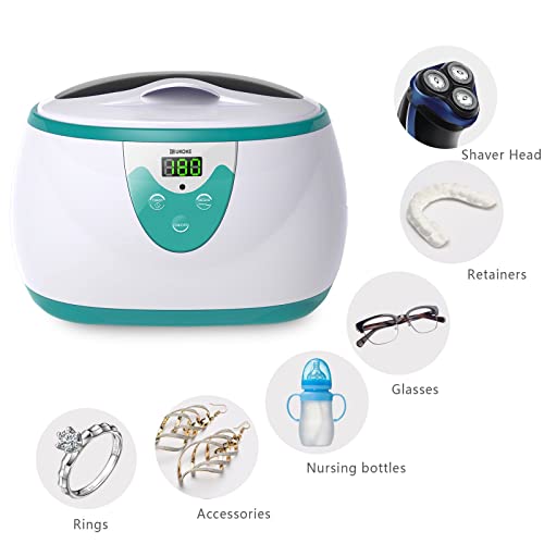 UKOKE 3800S Professional Ultrasonic Jewelry Cleaner, 0.6L Portable for Glasses, Rings, Watches C10519