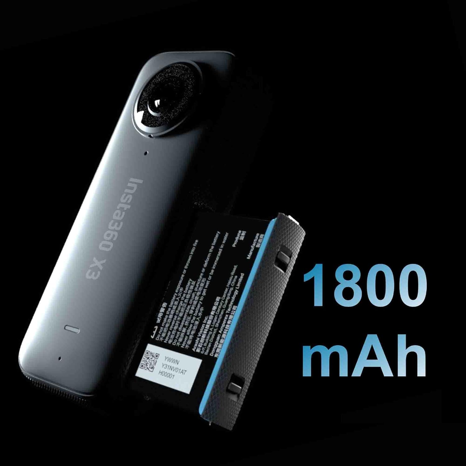 insta360 X3 Waterproof 360 Action Camera Bundle with Extra Batteries & Accessories L738494