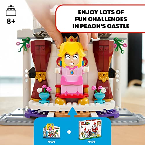 LEGO Super Mario Peach’s Castle Expansion Set 71408, Buildable Toy for Kids Aged 8+ B604
