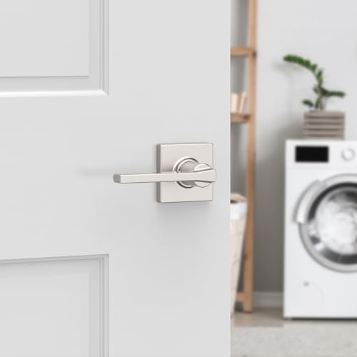 Kwikset Casey Interior Privacy Door Handle with Lock 10 Pack, Matte Black G103018