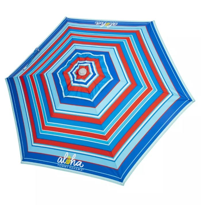 Tommy Bahama 2020 Sand Anchor 7 Feet Beach Umbrella with Tilt and Telescoping Pole