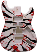 DIY Hand Paint Poplar Wood ST Electric Guitar Body White Customized Painting Guitar Barrel Unfinished Guitar Builder Kit