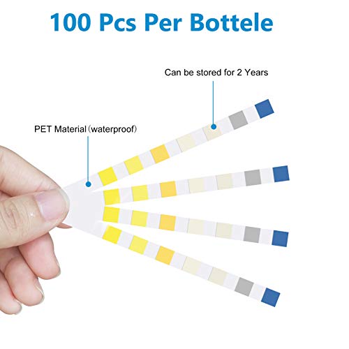 Aquarium Test Strips for Freshwater Fish Tank Water Testing Kit - 100 Strips D940578