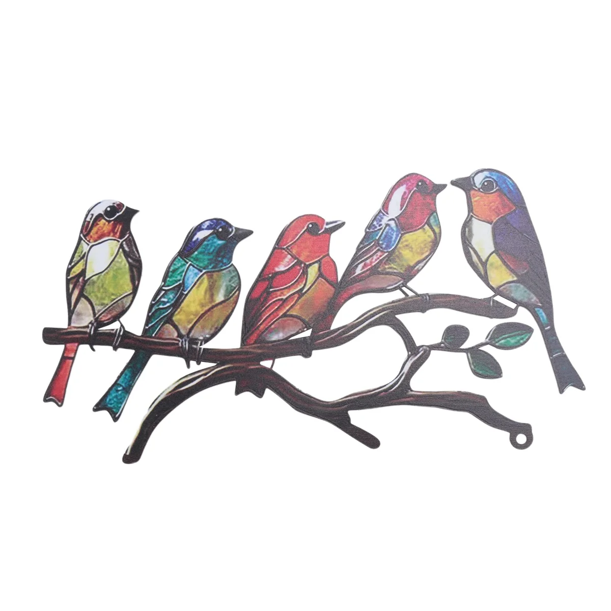 Stained Metal Bird Desktop Ornaments, Multicolor X298
