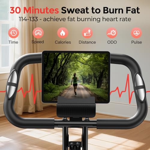 Pleny Folding Exercise Bike, 5-in-1 Stationary Bike for Home Gym L299