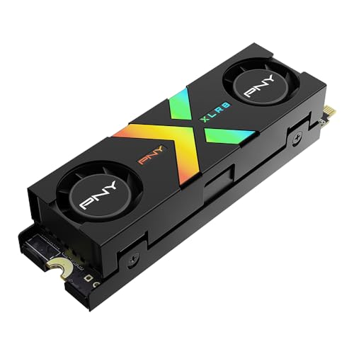 PNY CS3150 1TB PCIe Gen5 x4 NVMe M.2 SSD with Dual Fan Heatsink X402536