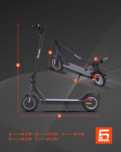 5TH WHEEL V30PRO Electric Scooter, 10" Solid Tires, 350W Motor, Foldable Commuter M94859