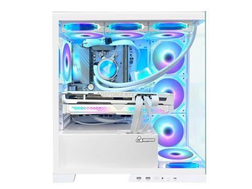 Superview Gaming PC Desktop - AMD Ryzen 7 5700X, RTX 4060, 32GB RAM, 1TB SSD, Windows 11 Pro, White E8177