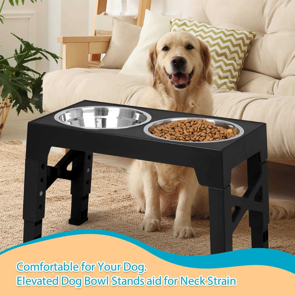 Niubya Elevated Dog Bowls with 2 Stainless Steel Bowls K72152