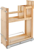 Rev-A-Shelf Wood Base Cabinet Paper Towel Pull Out Organizer w/Soft Close, Light Brown