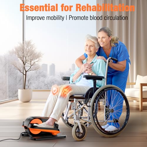 Under Desk Elliptical Machine with Remote, 15 Speeds, Portable Leg Exerciser for Seniors G6270